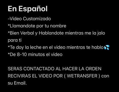 Custom Video / Video Personalizado💦